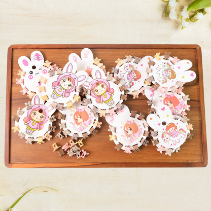 Set of 12 Wukusy mini claw hair clips for girls, colorful hair accessories for styling and managing hair.