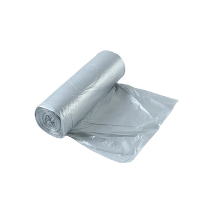 Six Wukusy multipack garbage bags rolls, 45x55 cm, neatly arranged, showcasing durable black trash bags for household waste.