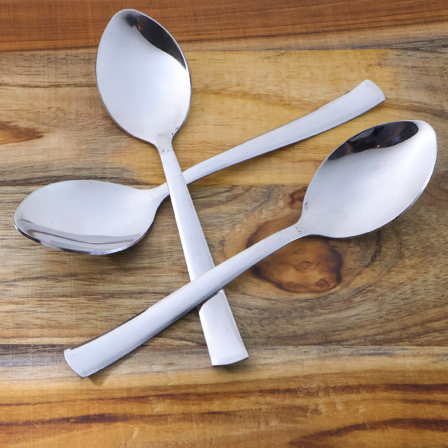 Set of three Wukusy Everyday Dining Spoons for home and kitchen use, featuring stainless steel design and comfortable handles.