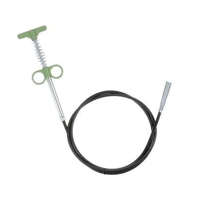 Wukusy flexible spring drain cleaning tool with hand grip, 157 cm long, designed for clearing clogged drains efficiently.