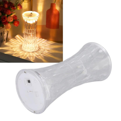 Wukusy 8440 Crystal Lamp night light with transparent crystal design, soft eye-protecting lighting for nursery, bedroom, or office.