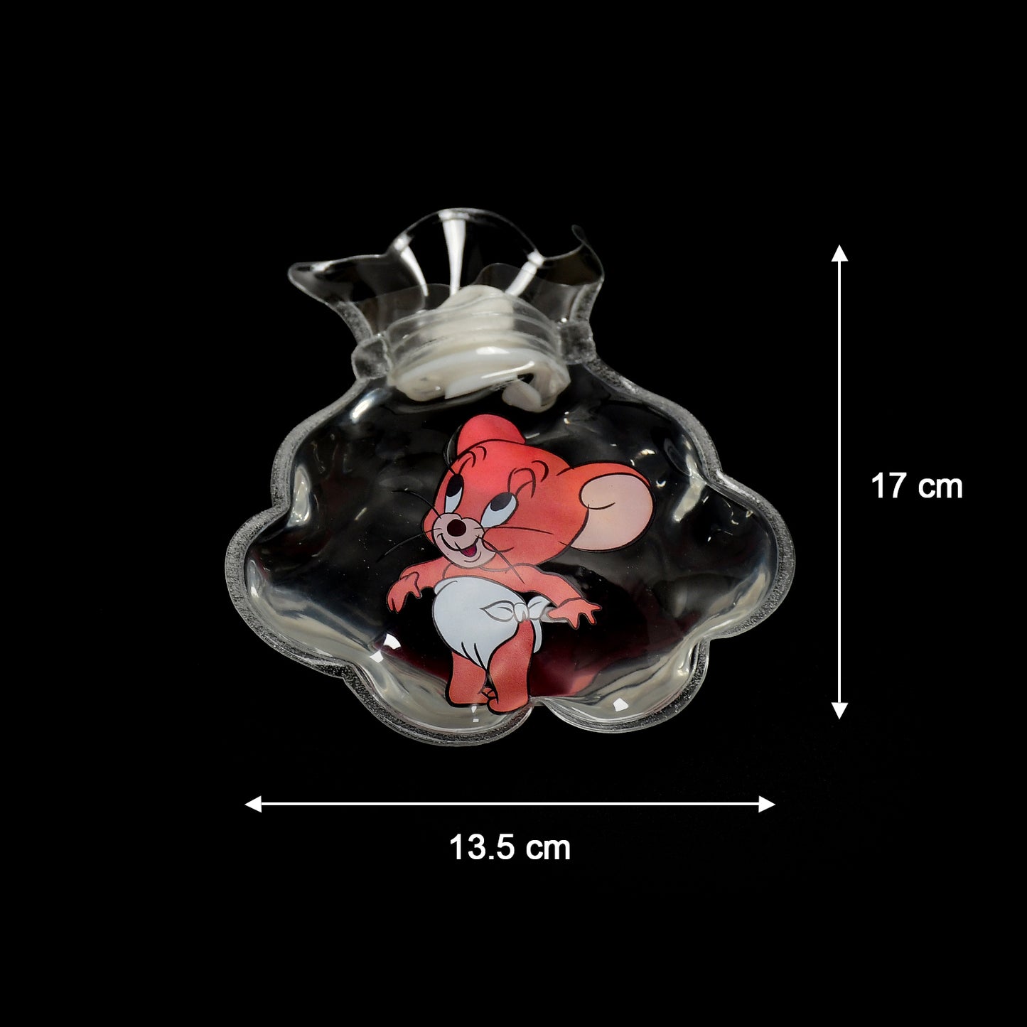 Wukusy 6542 Mix Transparent Multi Design small hot water bag with cover for pain relief, neck, shoulder, hand, foot, and menstrual cramps.