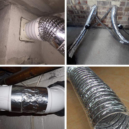 Wukusy heavy-duty aluminium foil adhesive tape, 8540 mm long, shown applied on a surface for sealing and insulation purposes.