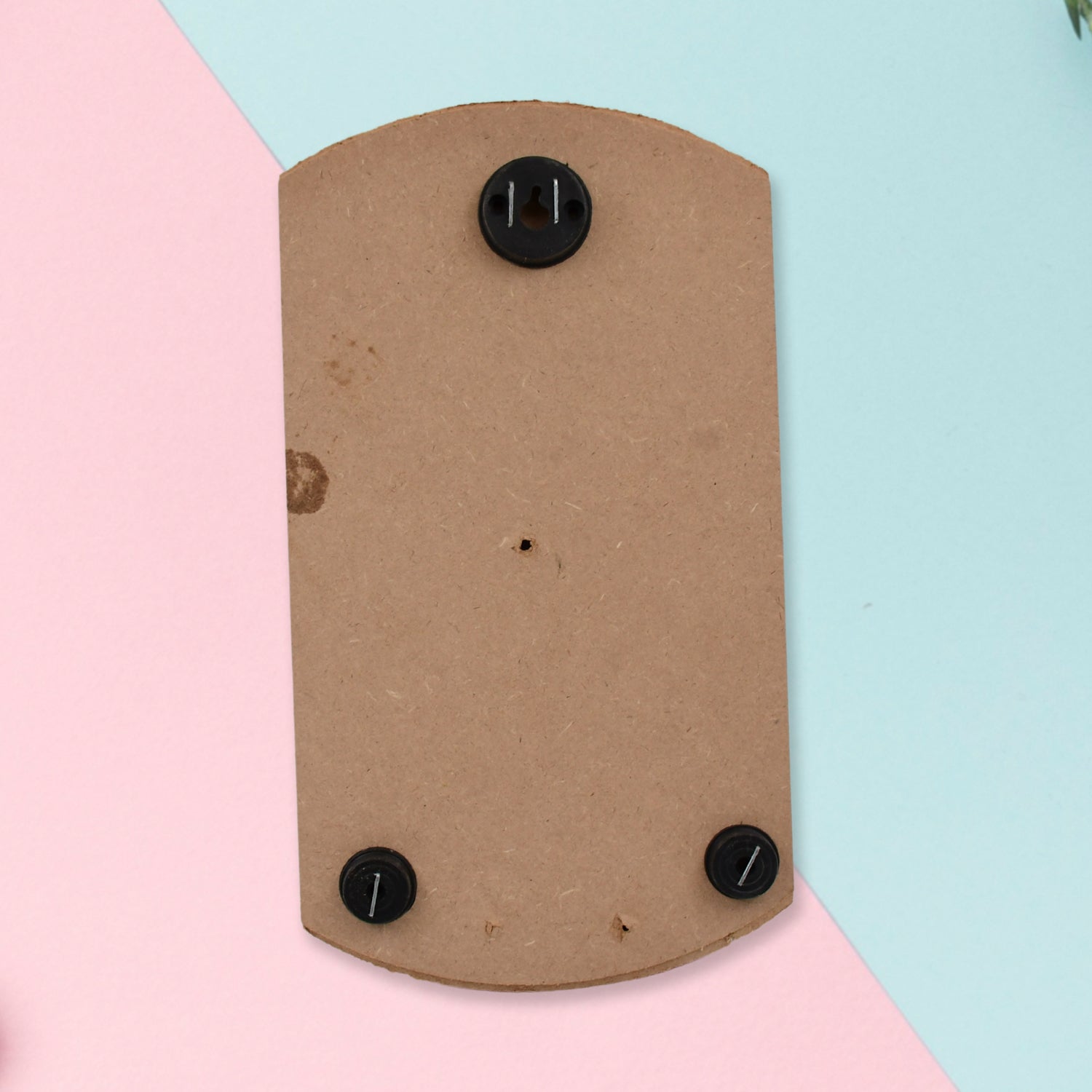 Decorative wooden vertical scenery with hooks for wall hanging, home decor piece by Wukusy featuring natural wood design