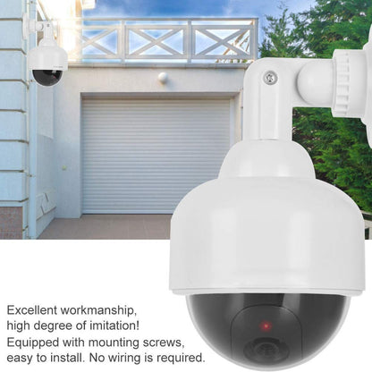 Wukusy fake dummy CCTV camera with flashing red LED light, realistic security camera replica, battery not included, for surveillance display