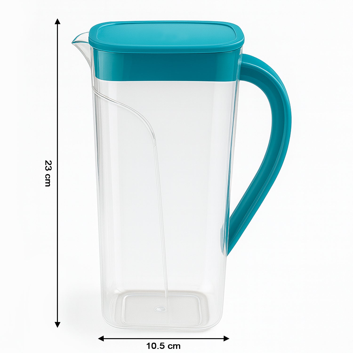 Wukusy Supermom plastic H2O juice jug in 1500ml with a secure lid, used for serving water and beverages in home and kitchen settings.