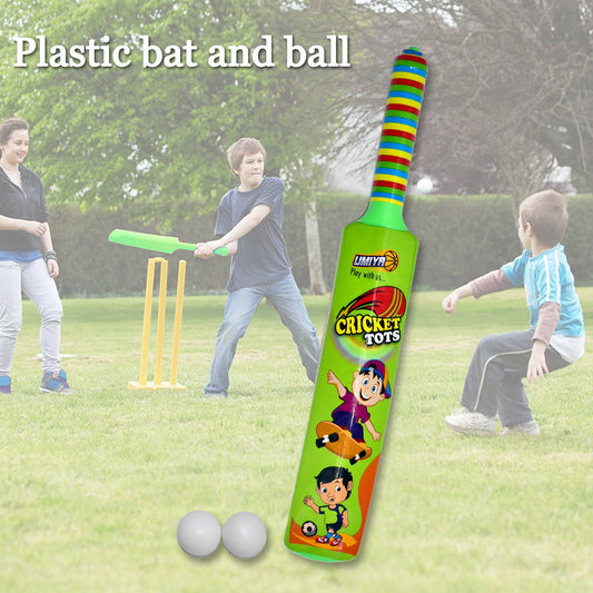 Lightweight plastic bat and ball hockey toy set for kids by Wukusy, suitable for indoor and outdoor play.
