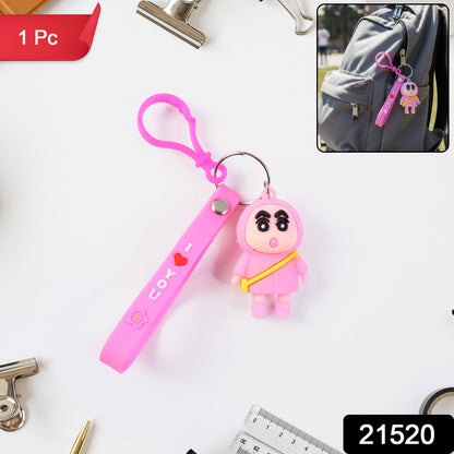 Wukusy cute cartoon doll figure keychain featuring a colorful, playful character, perfect for attaching to bags or keys.