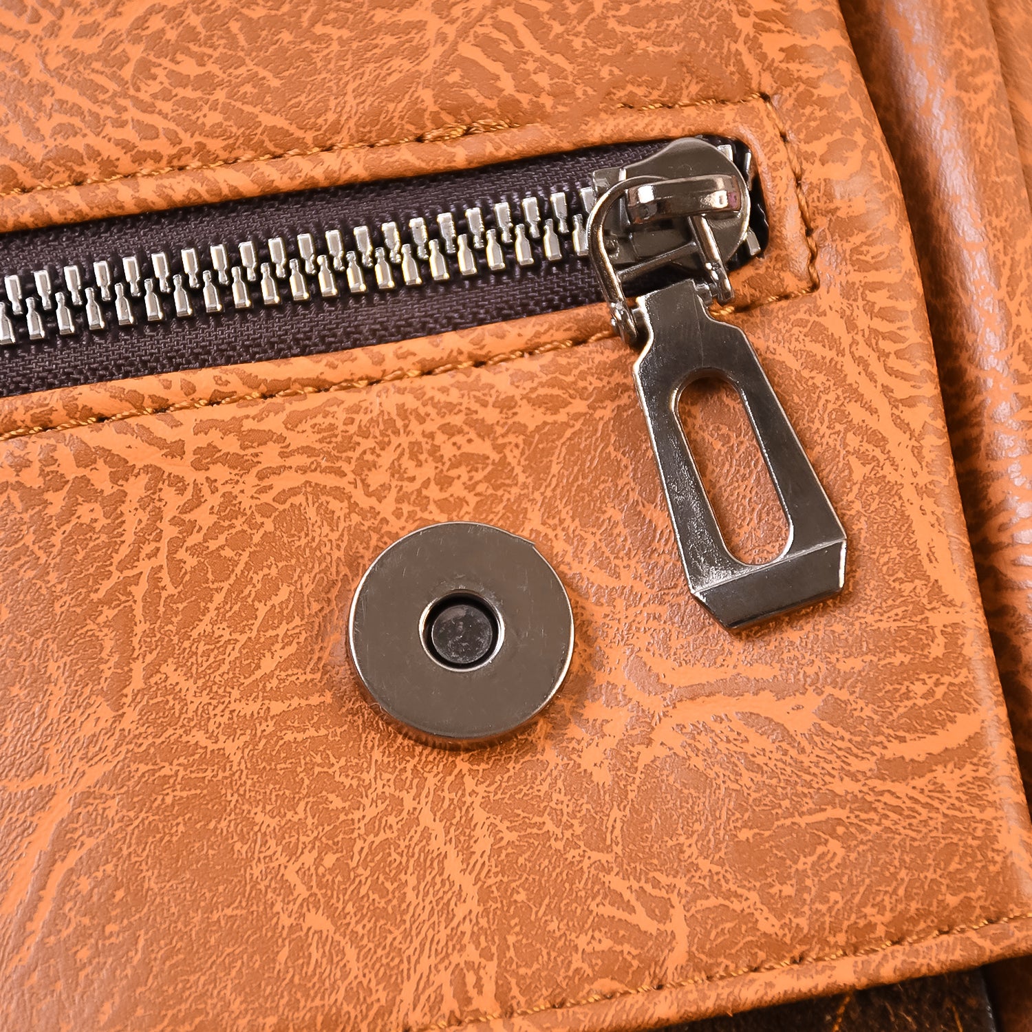Wukusy premium faux leather multipurpose messenger briefcase with shoulder strap for office use, showing sleek design and adjustable strap