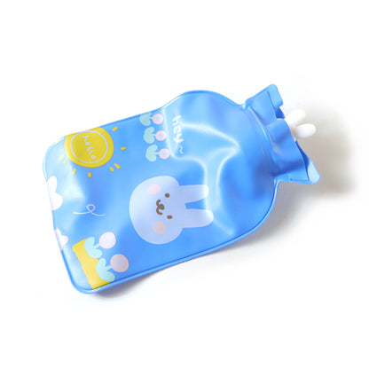 Wukusy cute cartoon reusable hot and cold water bag, 15x9 cm, featuring colorful cartoon design and flexible, soft material.