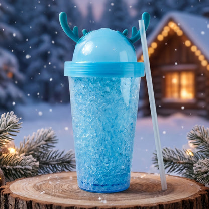 Wukusy Stylish Swizzy Jelly Tumbler with straw and colorful lid, 500ml capacity, featuring a vibrant, fun design