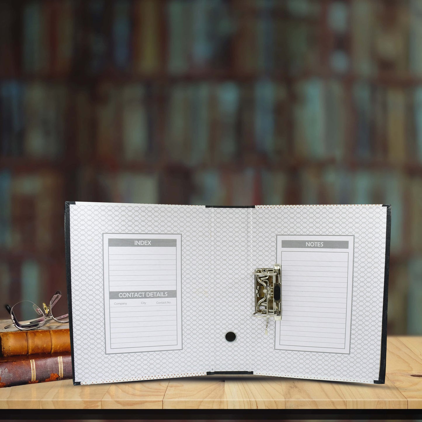 Wukusy office button clip box file paper holder organizer for documents, suitable for school, home, and office use.