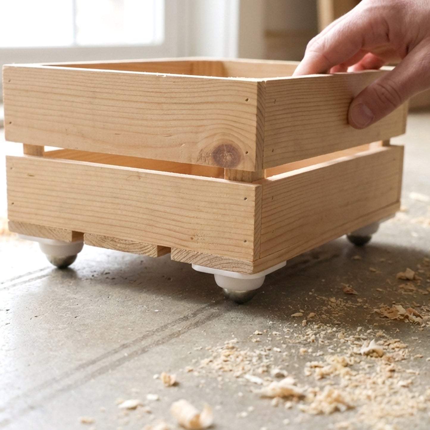Set of four heavy-duty Wukusy furniture moving roller mini wheels for easy furniture shifting and heavy object transport.