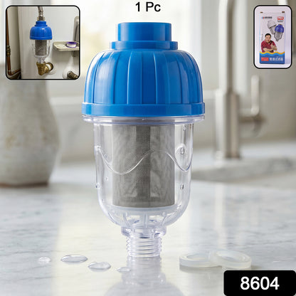Wukusy hard water shower filter with multi-layer purification for bathroom, showing the filter unit installed in a shower.