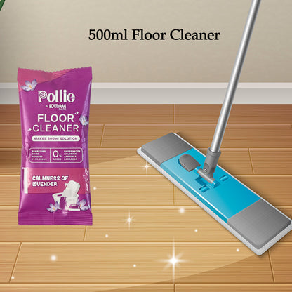 Wukusy Pollic Kadam concentrated floor cleaner sachet in lavender scent, 50g, for effective home floor cleaning.