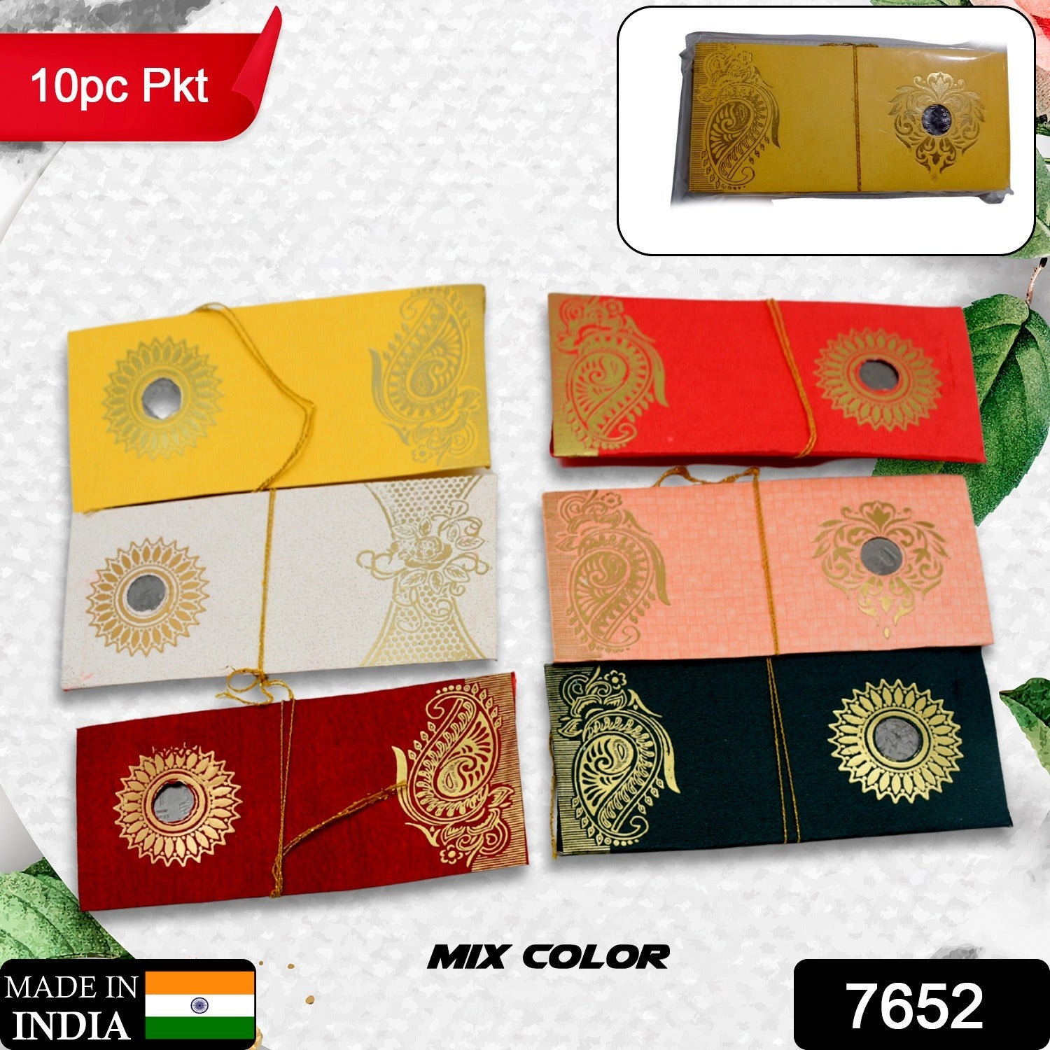 Wukusy wedding gift envelopes set of 10 multicolor cash and coin covers for birthdays, anniversaries, and special occasions.