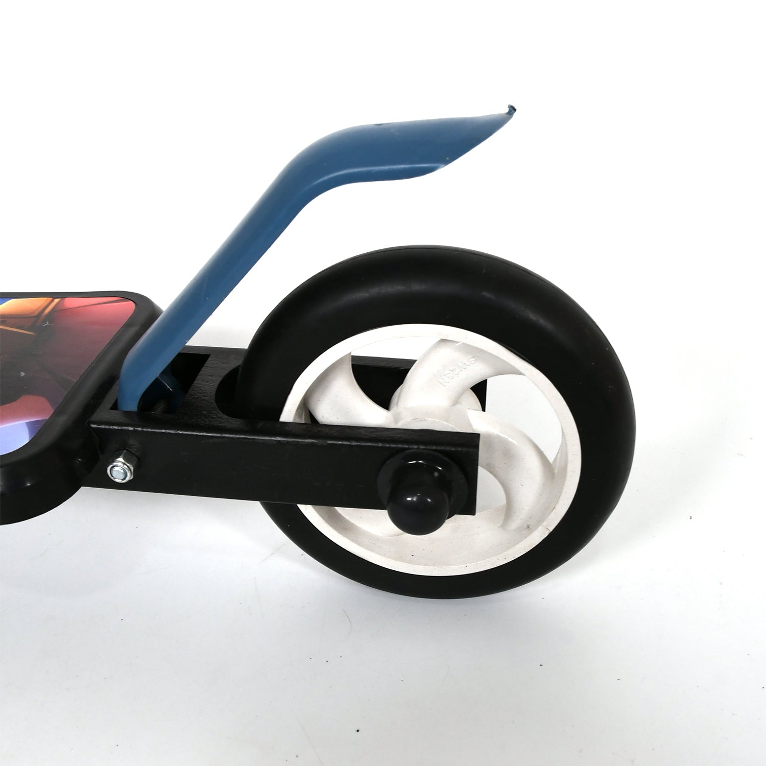 Wukusy basic kids ride-on leg push scooter for boys and girls, foldable with adjustable height, multicolor, two wheels for ages 4-8.