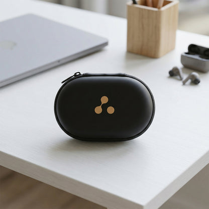 Wukusy portable earphone carrying case with mixed design, compact and protective for storing earbuds and small accessories.