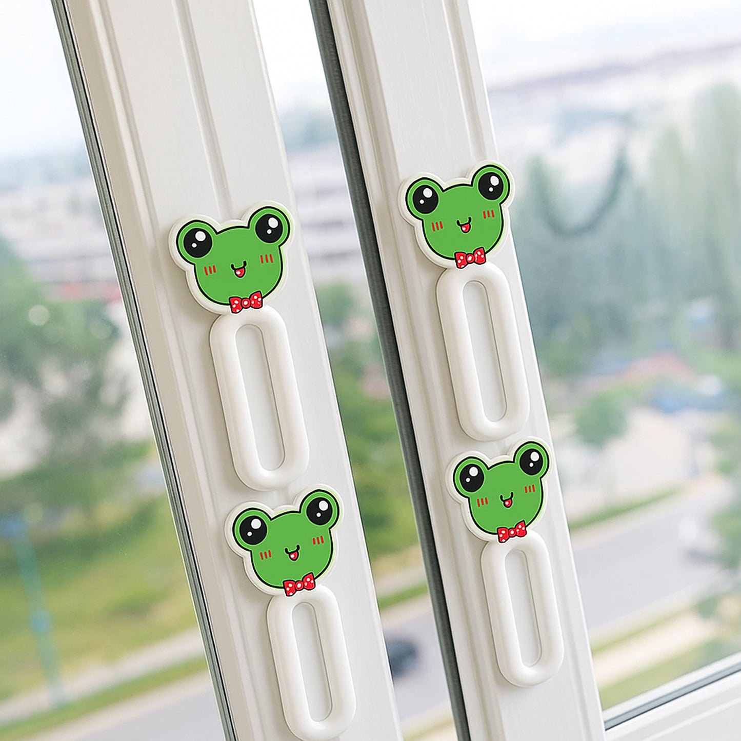 Set of four Wukusy Self Stick Push Pull Helper grips for easy lifting and opening in home and kitchen use.