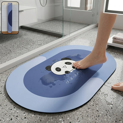 Wukusy premium soft anti-slip bathroom floor mat in beige, 79x50 cm, with textured surface for safety and comfort.