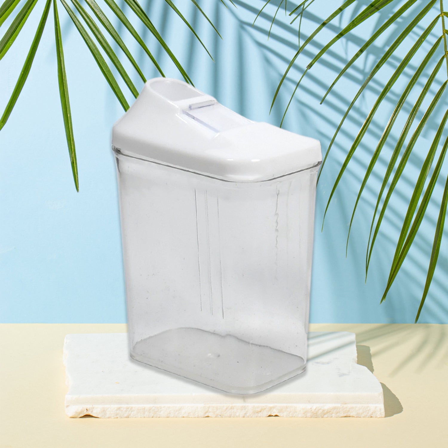 Set of three transparent Wukusy kitchen storage jars for home use, ideal for organizing spices, grains, and dry foods.
