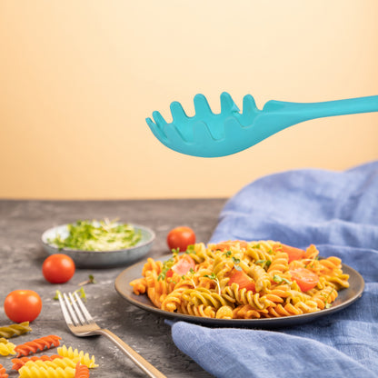 Wukusy 29cm pasta fork, food-grade kitchen spaghetti spoon with non-slip handle, heat-resistant, ideal for cooking and serving pasta.