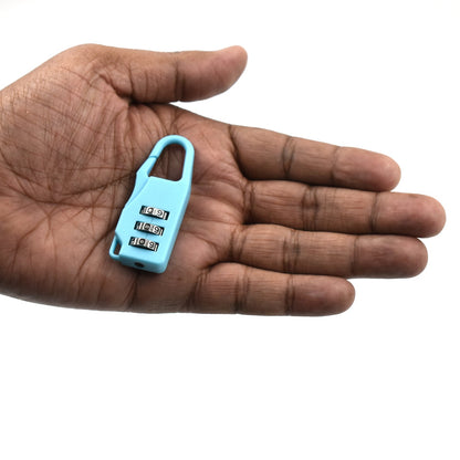Wukusy 6109 3-digit luggage lock with key, used for securing travel bags and luggage with a sturdy metal design.