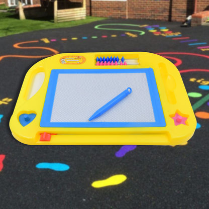 Wukusy Magic Sketch Slate Board for Kids, 31x22 cm, lightweight office drawing and writing slate with colorful markers