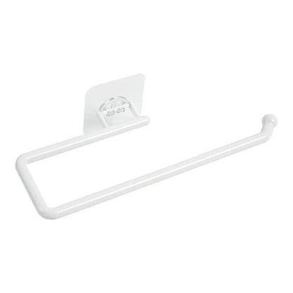 Wall mounted paper towel holder by Wukusy, featuring a sleek metal design with a horizontal bar for easy towel access.