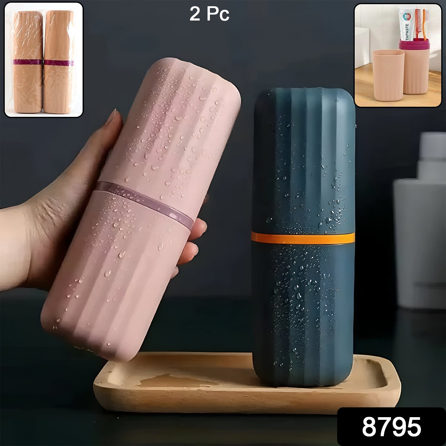 Wukusy plastic hygienic toothbrush travel case, portable and reusable, designed to keep toothbrushes clean during travel.