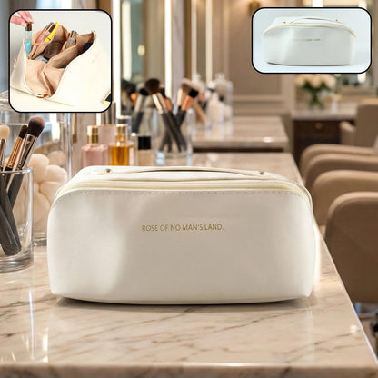 Wukusy premium women travel hygiene essentials set including travel-sized toiletries and personal care items in a compact case
