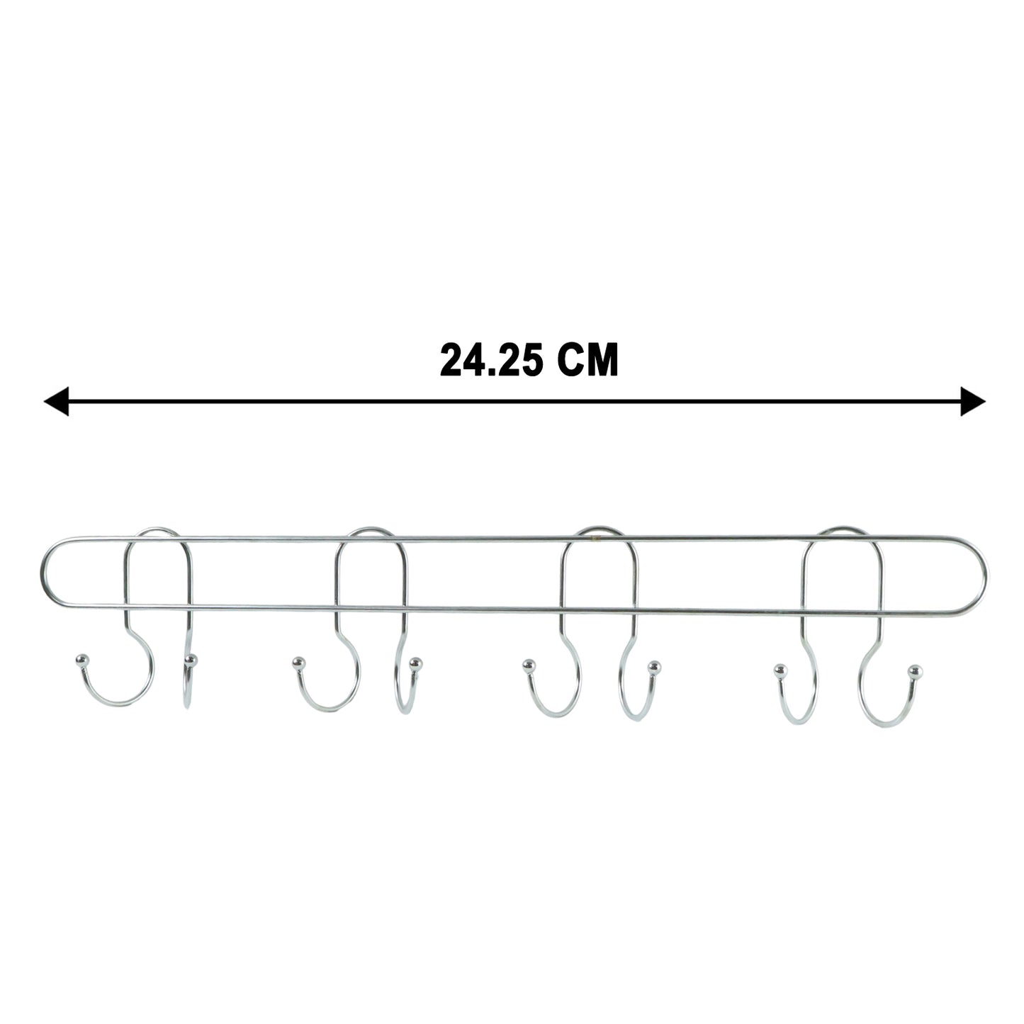 Heavy duty stainless steel wall-mounted hook rack by Wukusy, with multiple hooks for organizing tools and accessories.