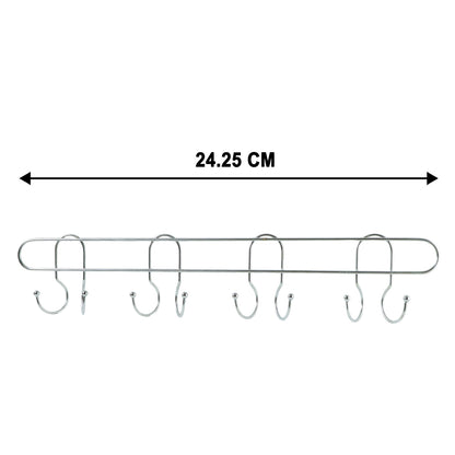 Heavy duty stainless steel wall-mounted hook rack by Wukusy, with multiple hooks for organizing tools and accessories.