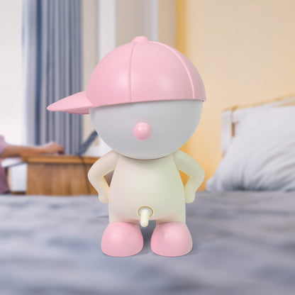 Wukusy cartoon design LED desk night light with plastic head cap, perfect for home decor and ambient lighting.