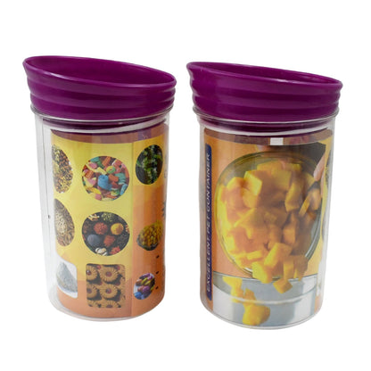 Wukusy plastic kitchen food containers set of 2, premium quality, 1200ml capacity, stackable food storage containers for kitchen use