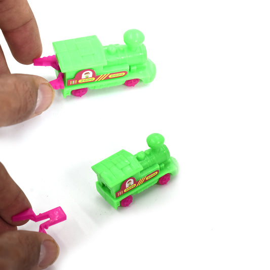Wukusy 4418 30-piece pull-along train toy set with friction power, push-and-go crawling vehicles for babies and toddlers.