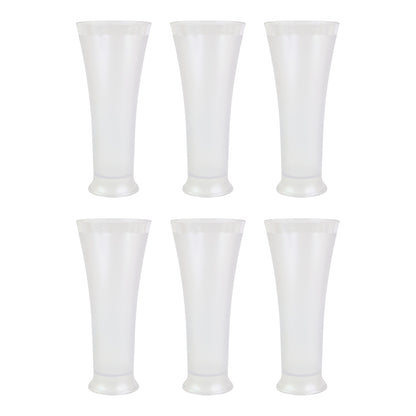 Wukusy Supermom Plastic Faluda Matt Glass Set, 6 pieces, 300ml each, with a matte finish and modern design