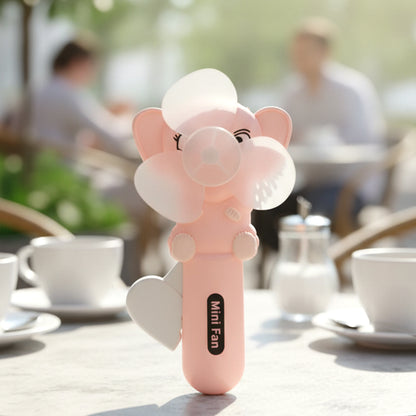 Mini portable cartoon fan toy by Wukusy, compact handheld fan with colorful designs, perfect for on-the-go cooling.