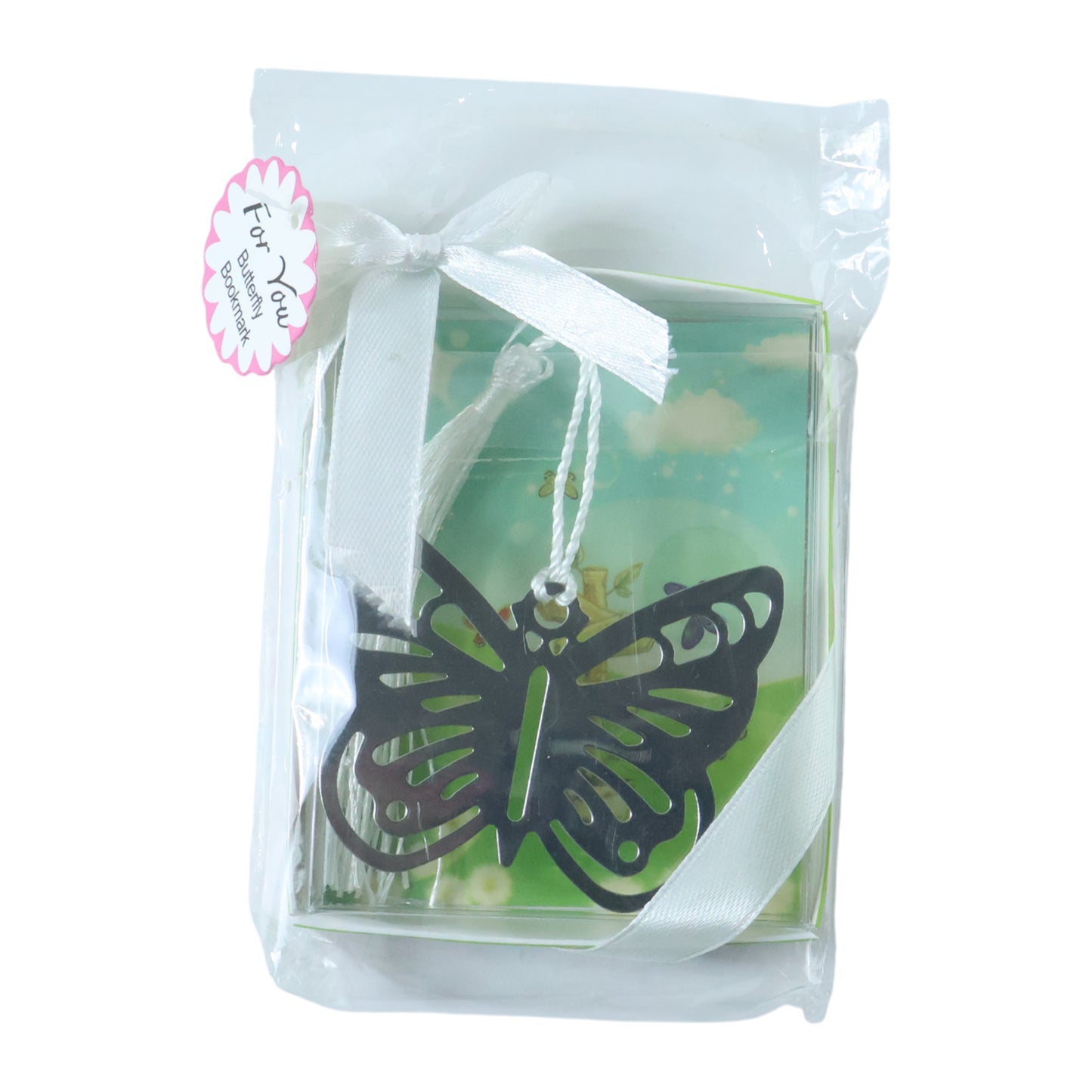 Wukusy elegant butterfly design metal bookmark featuring intricate butterfly shape, perfect for marking pages in books.