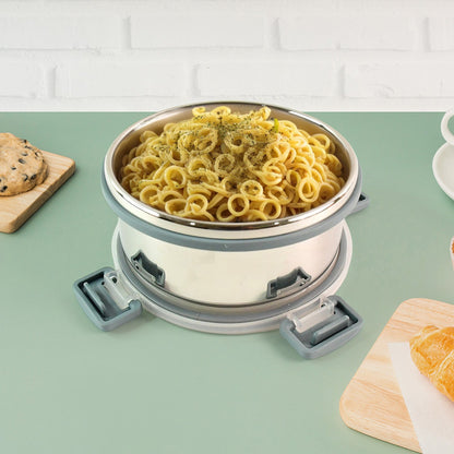 Wukusy Apex round airtight food storage container, 500ml capacity, clear plastic with a secure lid, ideal for kitchen storage.