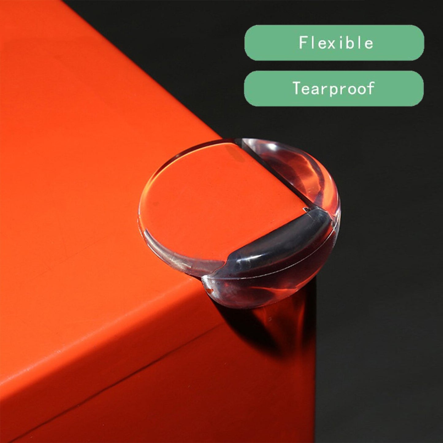 Set of four Wukusy clear corner guards with high-resistance adhesive for home protection and safety on sharp corners.