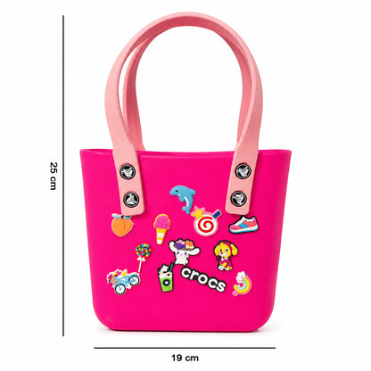Wukusy Crocs style tote bag for women and girls, casual and trendy handbag with spacious interior and stylish design.
