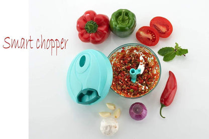Wukusy 7008 manual stainless steel vegetable chopper and slicer, compact handheld kitchen tool in brown packaging.