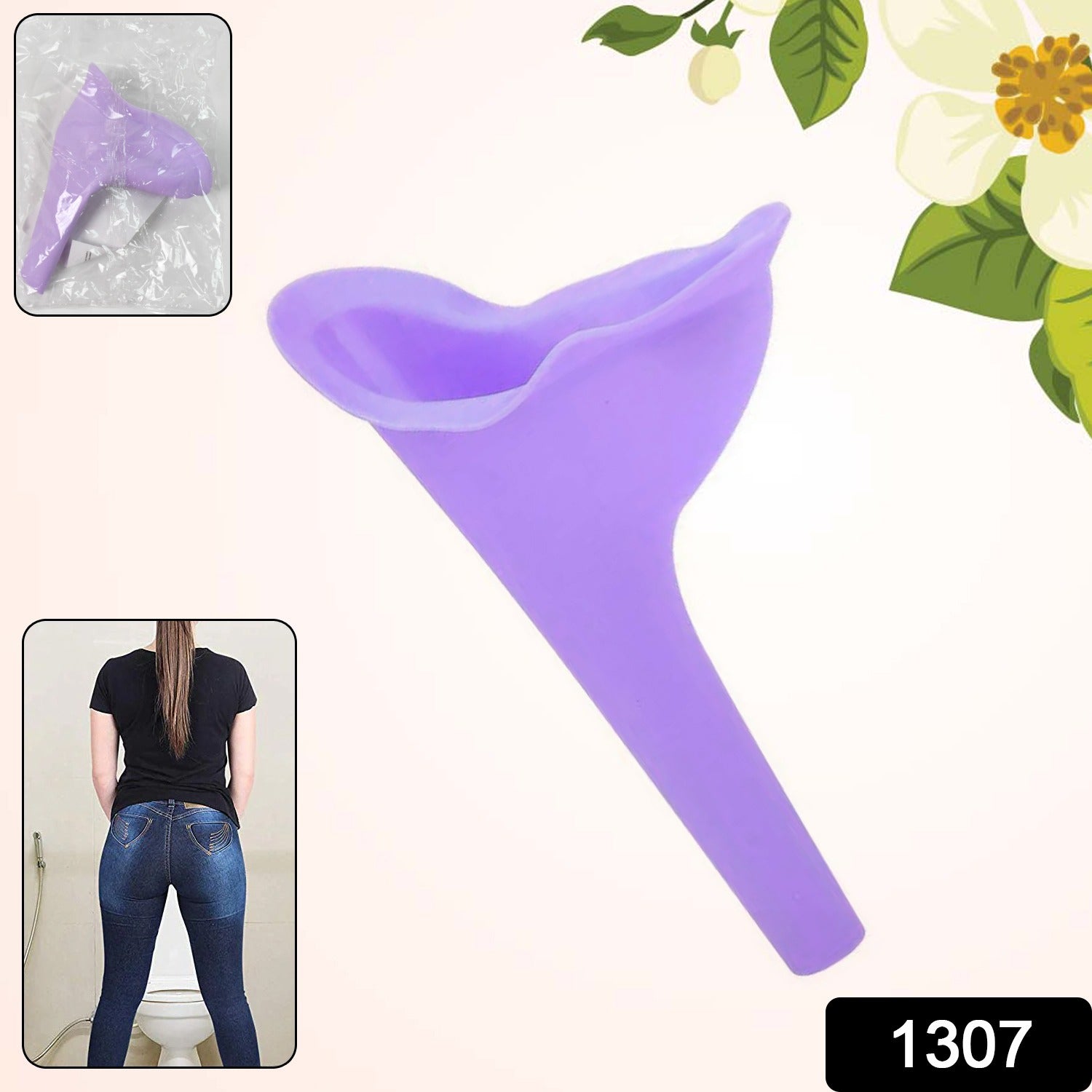 Wukusy 1307 Stand And Pee reusable portable urinal funnel for women, compact and easy to use for health and hygiene needs.