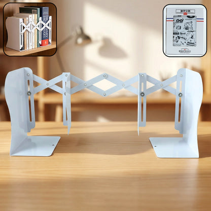 Wukusy adjustable telescopic iron desk book stand with a sturdy metal frame and adjustable height for reading or working.