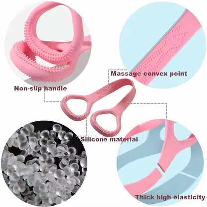Wukusy silicone resistance band for fitness, elastic stretch exercise band, health care, portable workout resistance tool