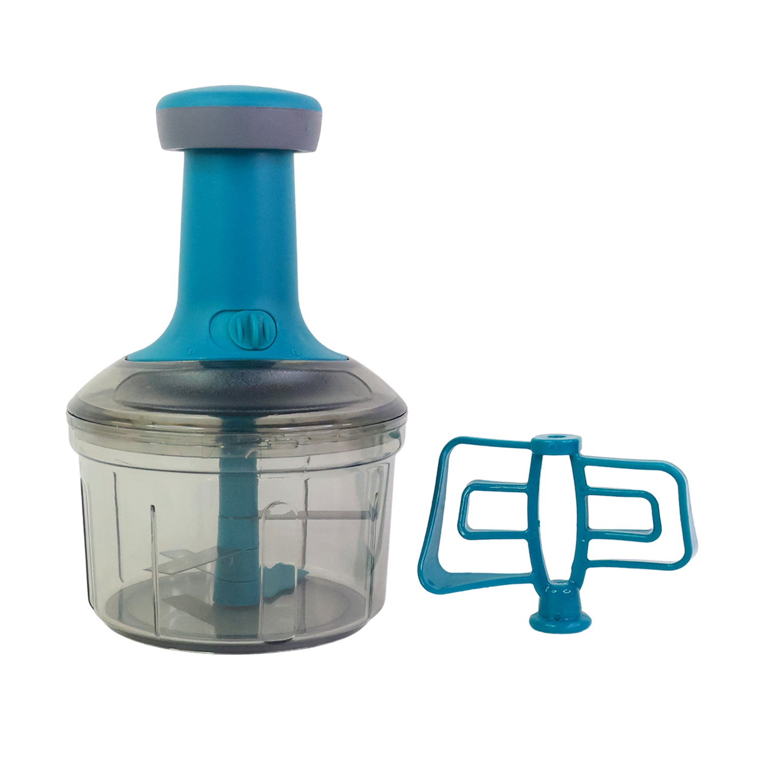 Wukusy Supermom Premium Manual Push Chopper and Vegetable Cutter, 750ml, kitchen tool for chopping vegetables efficiently.