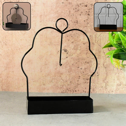 Wukusy mosquito coil holder stand, black metal design, perfect for outdoor use, holds mosquito coils securely