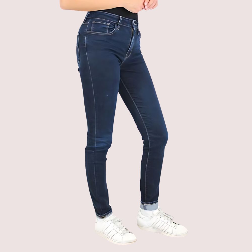 Slim fit denim pants for women by Snazzyway, showcasing the elegant, tailored design of the skinny fit slim denim pants.