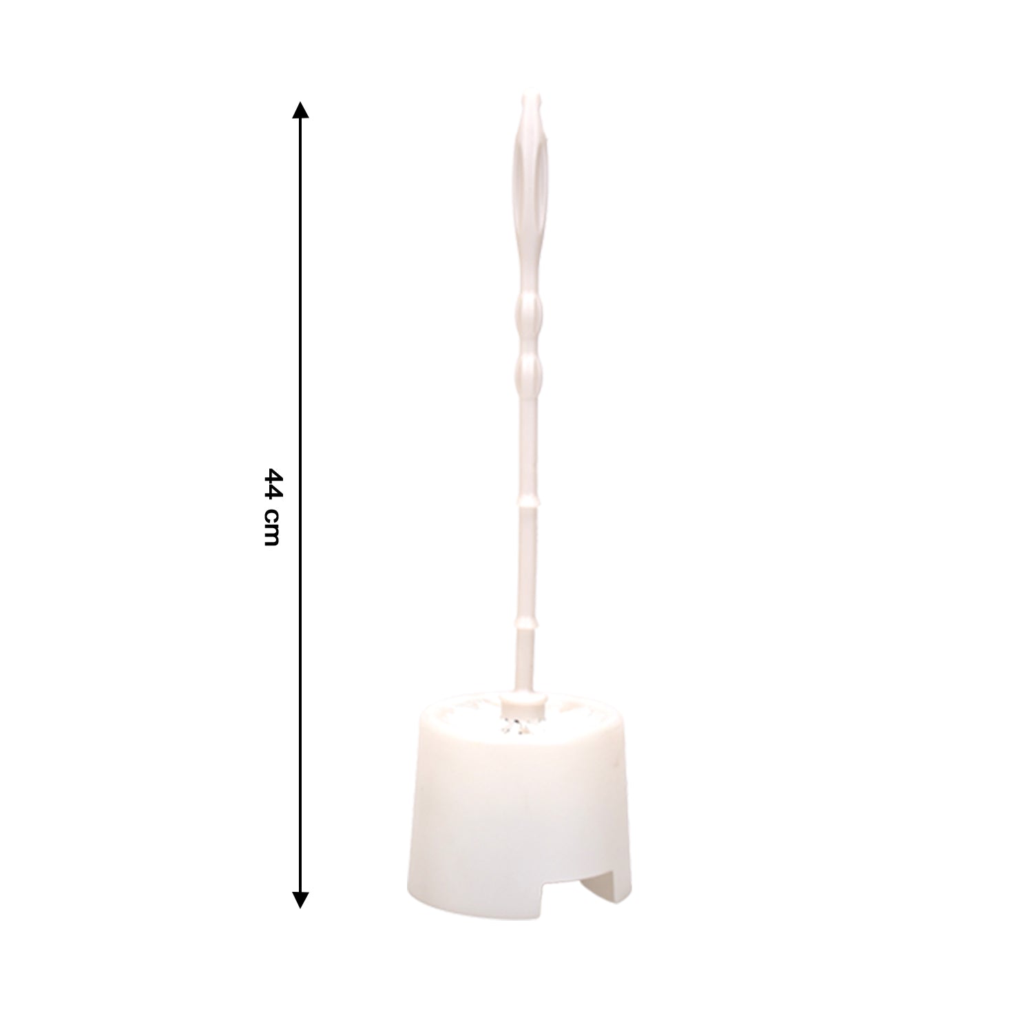 Wukusy 6615 toilet cleaning brush with potted holder, white plastic brush and ceramic holder for bathroom cleaning.